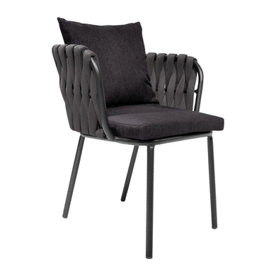 Silla  de Lazo para Exterior e Interior Color Negro/Gris BURJ 1099-ZF4004C