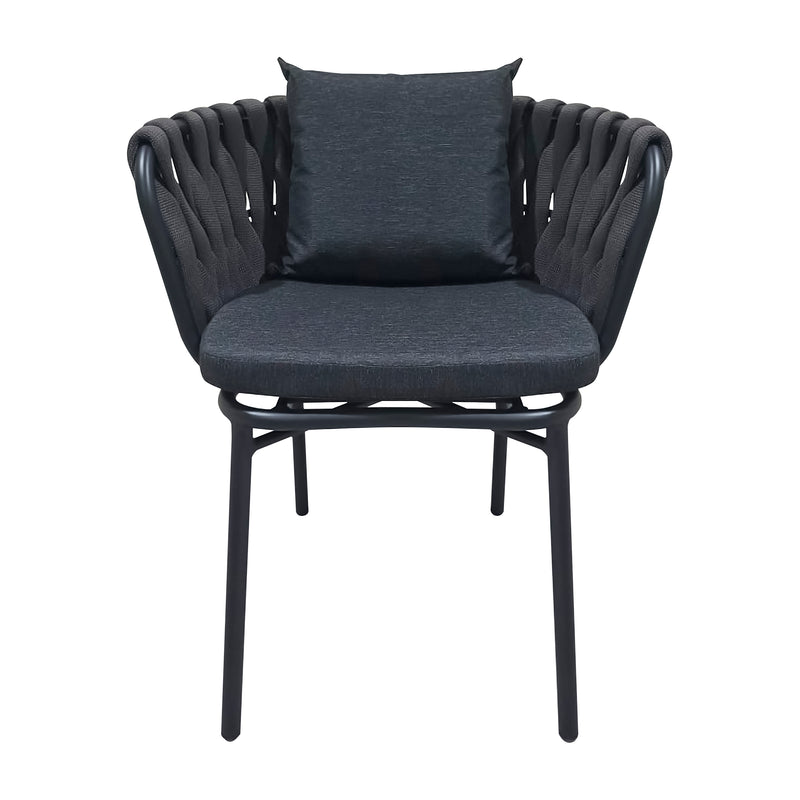 Cargue la imagen en el visor de la galería, Silla  de Lazo para Exterior e Interior Color Negro/Gris BURJ 1099-ZF4004C
