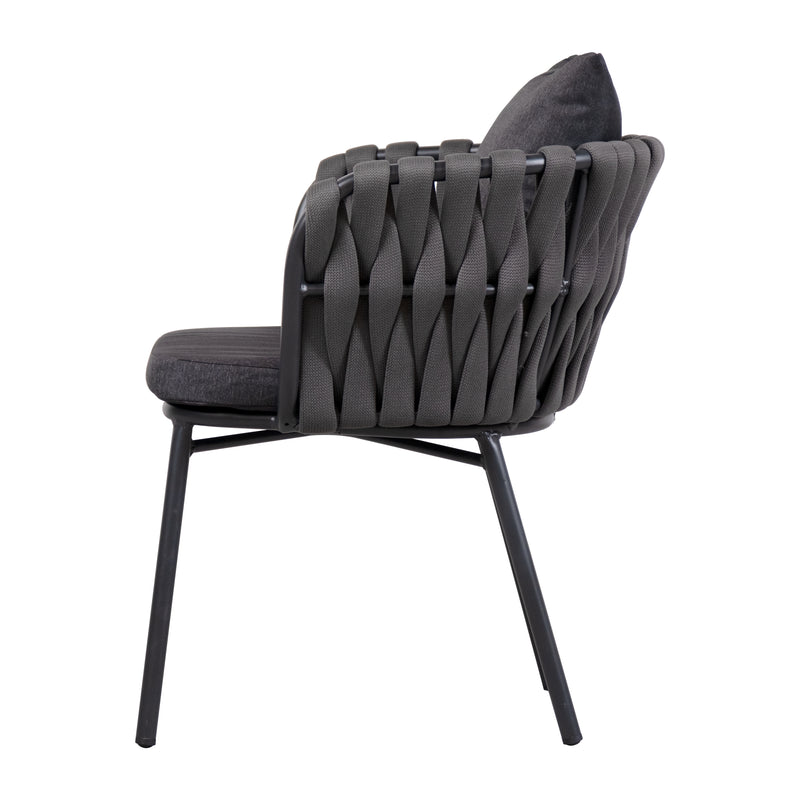 Cargue la imagen en el visor de la galería, Silla  de Lazo para Exterior e Interior Color Negro/Gris BURJ 1099-ZF4004C
