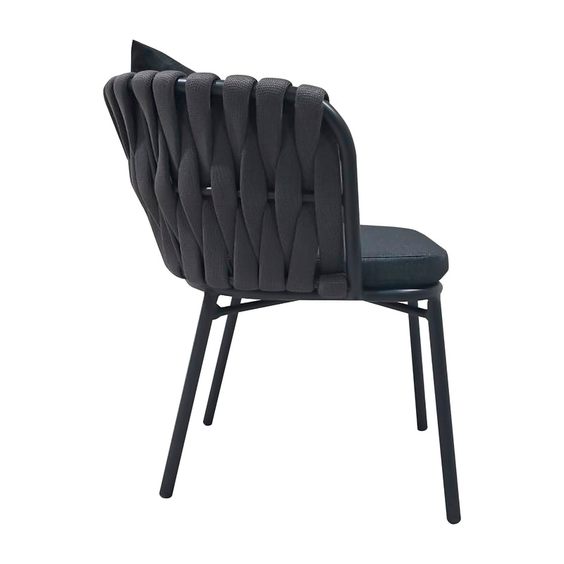 Cargue la imagen en el visor de la galería, Silla  de Lazo para Exterior e Interior Color Negro/Gris BURJ 1099-ZF4004C
