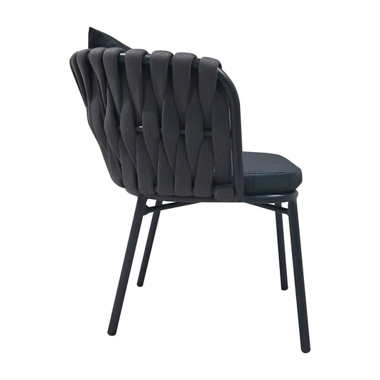 Silla  de Lazo para Exterior e Interior Color Negro/Gris BURJ 1099-ZF4004C
