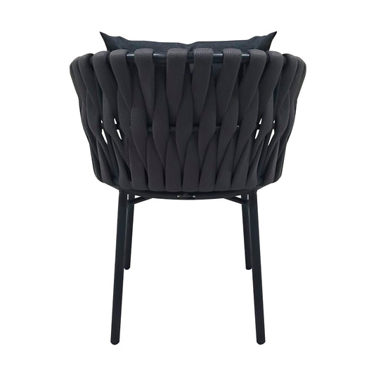 Silla  de Lazo para Exterior e Interior Color Negro/Gris BURJ 1099-ZF4004C