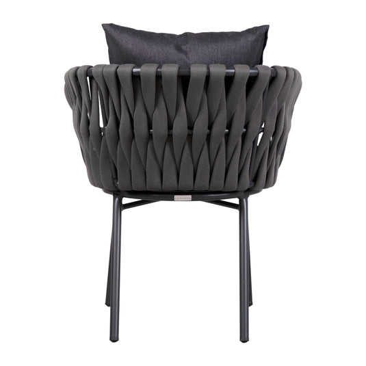 Silla  de Lazo para Exterior e Interior Color Negro/Gris BURJ 1099-ZF4004C