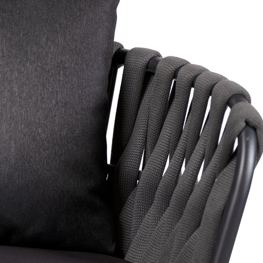 Silla  de Lazo para Exterior e Interior Color Negro/Gris BURJ 1099-ZF4004C