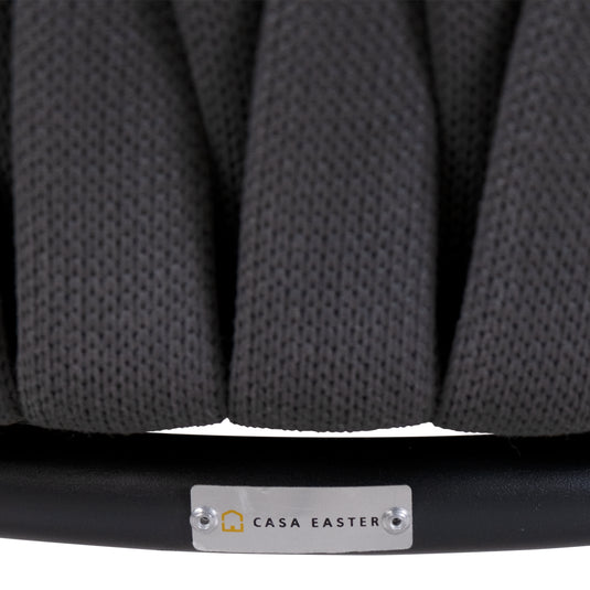Silla  de Lazo para Exterior e Interior Color Negro/Gris BURJ 1099-ZF4004C