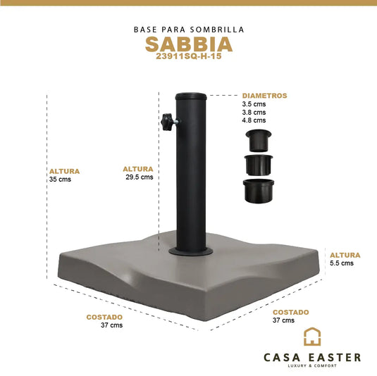 Base  Para Sombrilla SABBIA-23911SQ-H-15 CasaEaster