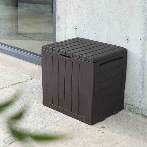 Baul para Exterior e Interior De Plastico  Color Negro-LUX-ST02-LUX-ST02 CasaEaster