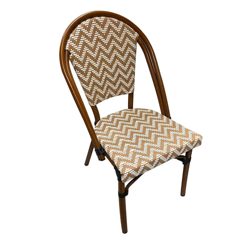 Silla de Rattan para exterior e interior Color Beige/ Blanco ROLADIN -233