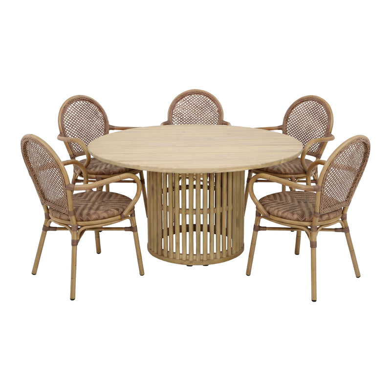 Load image into Gallery viewer, Comedor redondo Cairns 1.5M + 5 sillas Pingarm - HUC28401 / 3301
