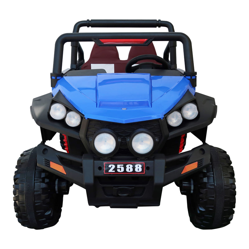 Cargue la imagen en el visor de la galería, Carrito eléctrico con control remoto infantil color azul  - JHW2588
