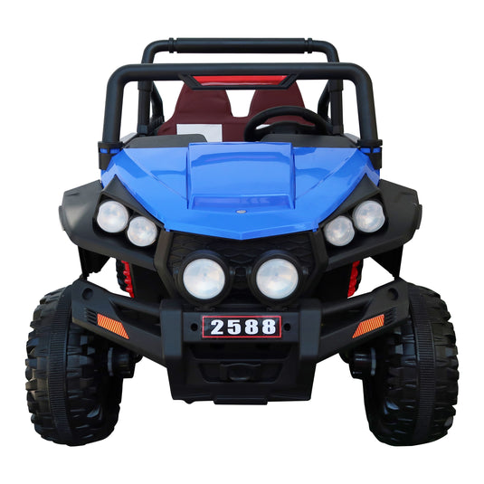 Carrito eléctrico con control remoto infantil color azul  - JHW2588