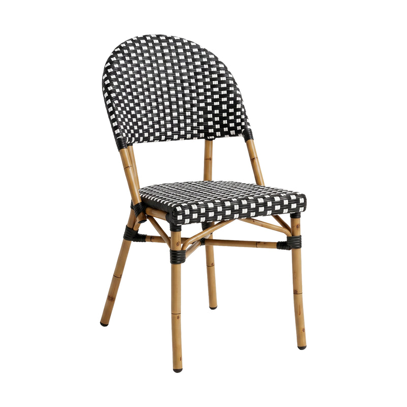 Load image into Gallery viewer, Rattan chair for outdoors and indoors Color Black With White CHINA -OC97 
