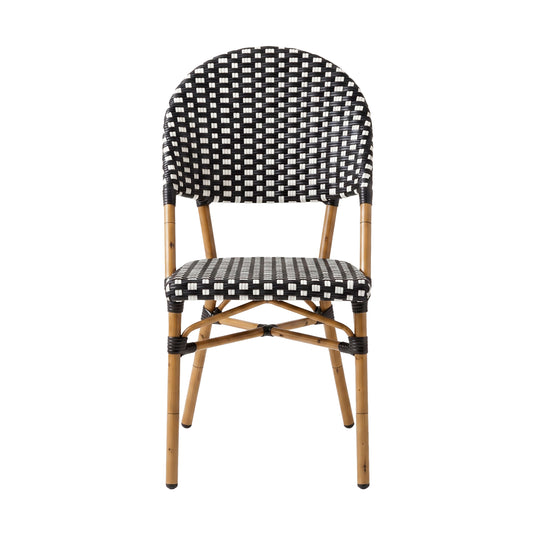 Rattan chair for outdoors and indoors Color Black With White CHINA -OC97 