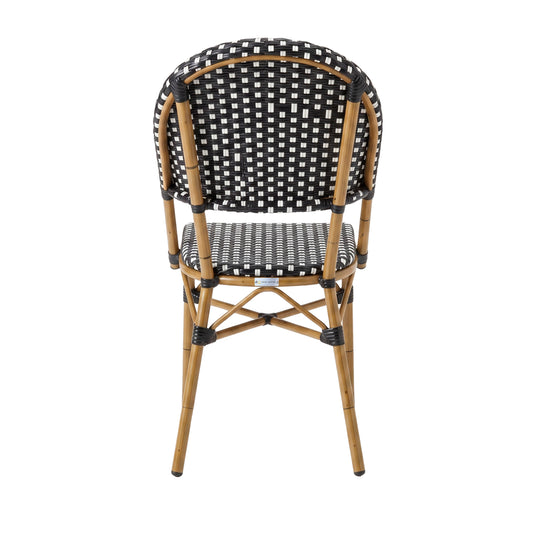 Rattan chair for outdoors and indoors Color Black With White CHINA -OC97 