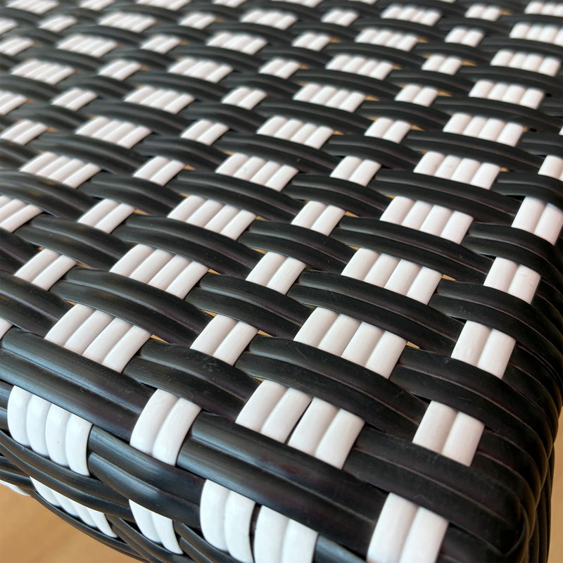 Load image into Gallery viewer, Rattan chair for outdoors and indoors Color Black With White CHINA -OC97 
