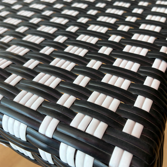Rattan chair for outdoors and indoors Color Black With White CHINA -OC97 