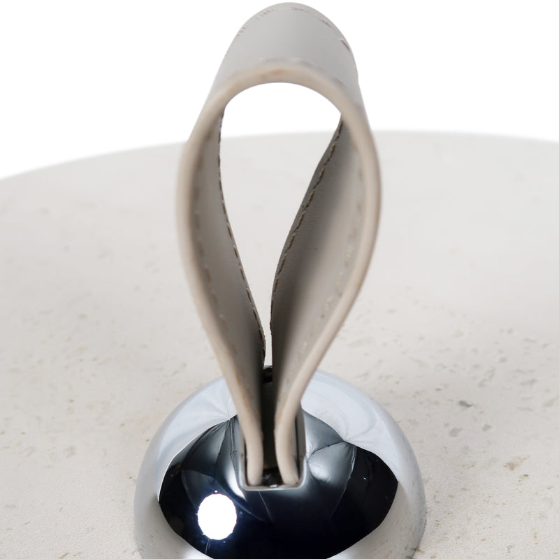 Load image into Gallery viewer, CJ357 Indoor Bistro Table with Beige Faux Leather and Stone Top - CJ357 
