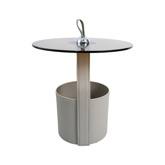 Mesa Bistro CJ357 de Interior con piel sintética color gris - CJ357-GR