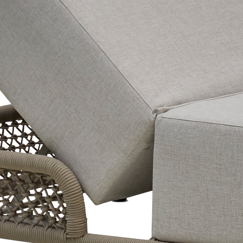 Cargue la imagen en el visor de la galería, Camastro de Aluminio COBBLE de Olefina color Beige - DU025-BE
