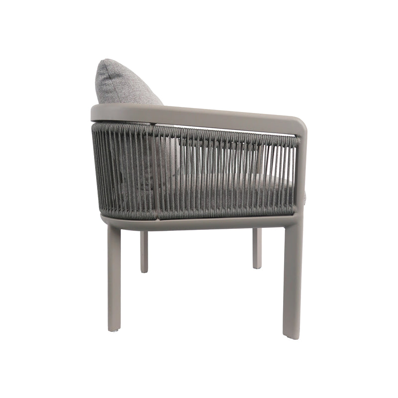 Cargue la imagen en el visor de la galería, Comedor Lara color champagne y gris - GLAE39942312KD-COM
