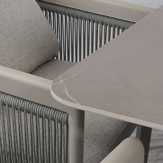 Comedor Lara color champagne y gris - GLAE39942312KD-COM