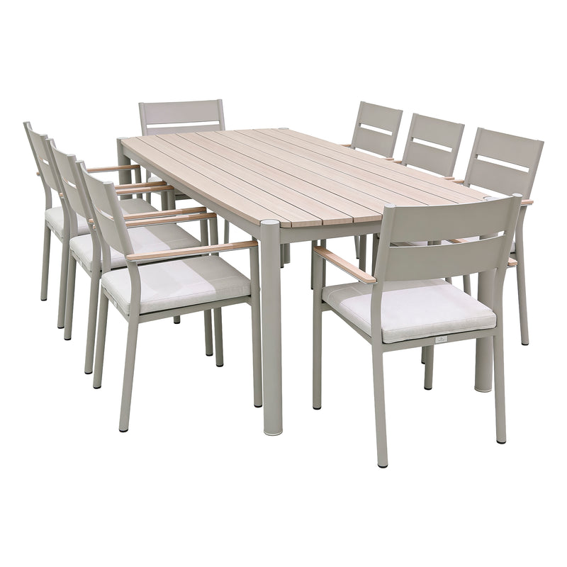 Cargue la imagen en el visor de la galería, Comedor Naturala + 8 silla naturala color champagne - GL3AQ3333312-400
