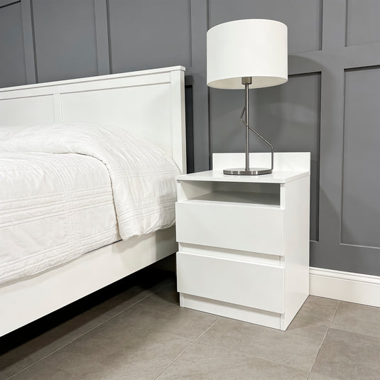 Buró 31155B color blanco de 2 niveles - 31155B-WH