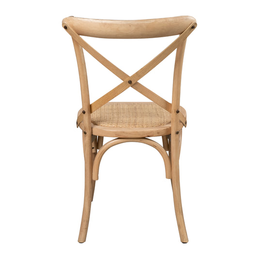 Silla para interior de madera color Natural Cross-FC02S-N