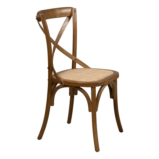 Silla para interior de madera color café claro Cross - XN6043