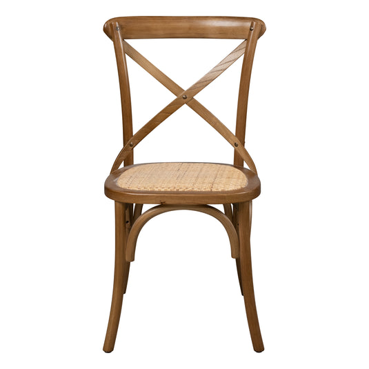 Silla para interior de madera color café claro Cross - XN6043