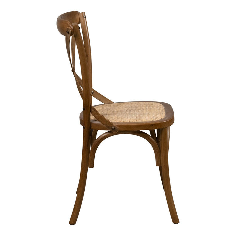 Cargue la imagen en el visor de la galería, Silla para interior de madera color café claro Cross - XN6043
