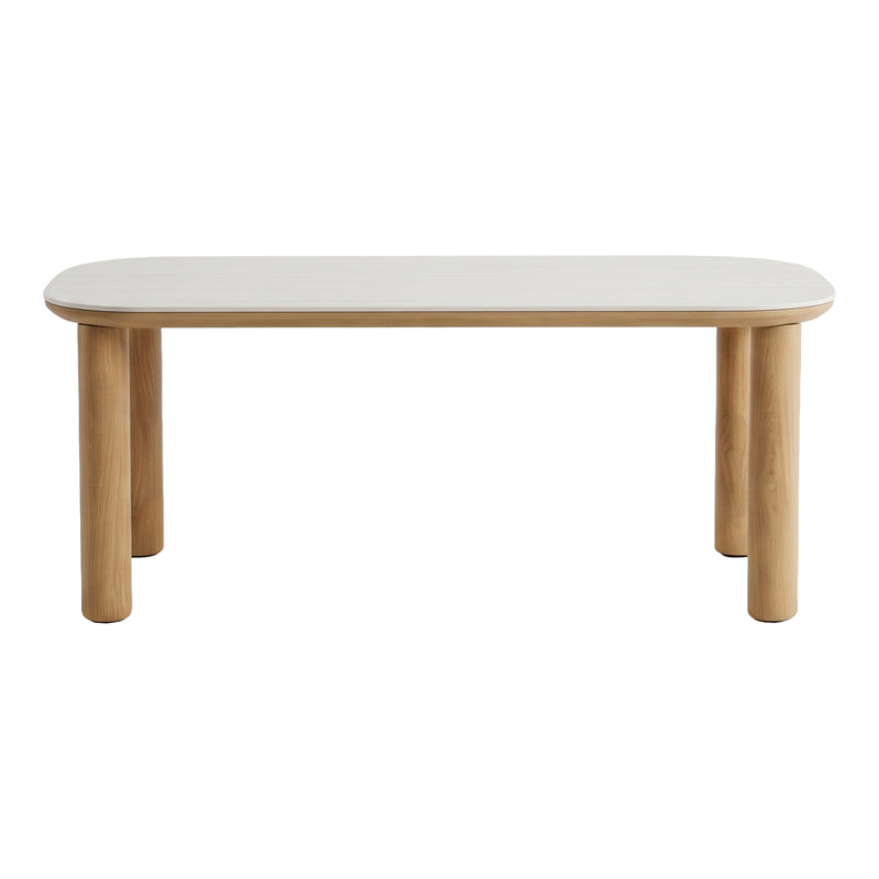 Cargue la imagen en el visor de la galería, Comedor de exterior Cuma 2M + 6 sillas Cuma de aluminio estilo madera - GLAE-39787-4831KD / 5843-10KD
