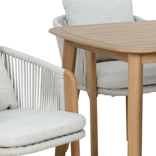 Comedor Curve 1.8M + 6 silla Curve color natural - HUC38720-CURV6