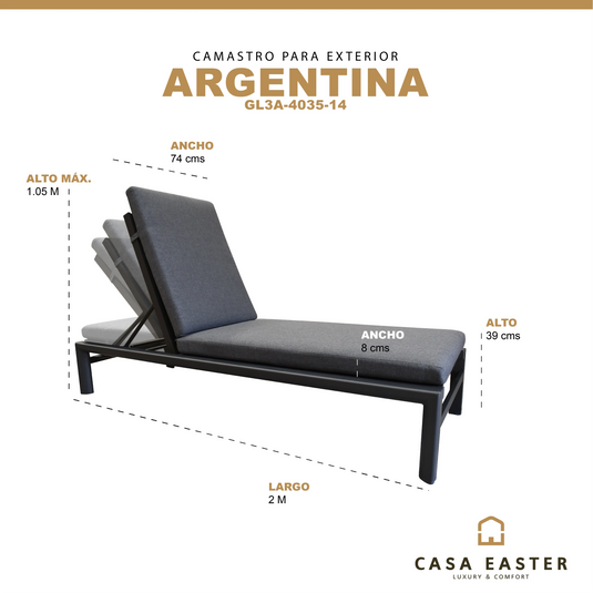 Camastro para interior o  exterior  ARGENTINA-GL3A-4035-14 CasaEaster