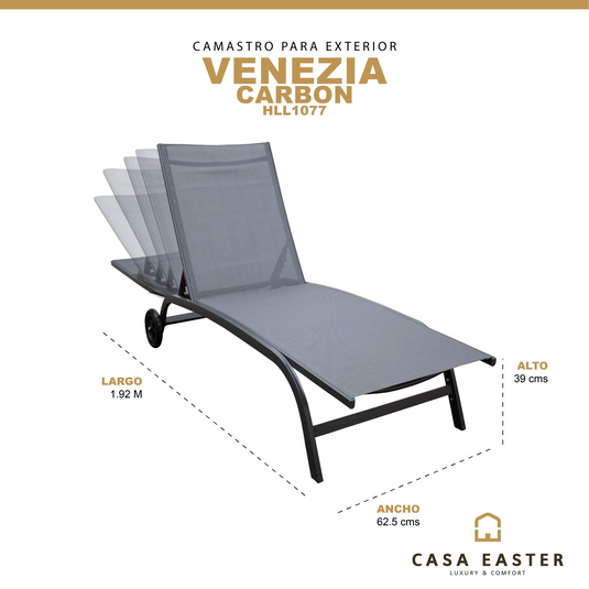 Camastro para interior o exterior  Carbon VENECIA-HLL1077 CasaEaster