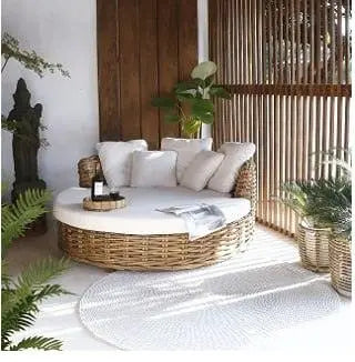 Load image into Gallery viewer, Lounger for indoor or outdoor use Natural Color DAY BED SAINT TROPEZ-32990
