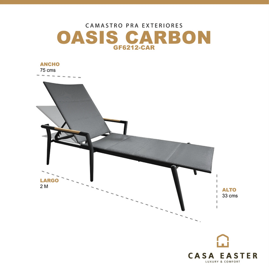 Camastro para interior o exterior   OASIS CARBON-GF6212-CAR CasaEaster