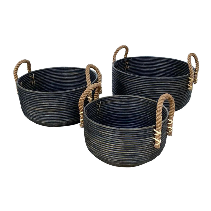Load image into Gallery viewer, Baskets Set of 3 pcs Green Color KEKE BASQUET -33156
