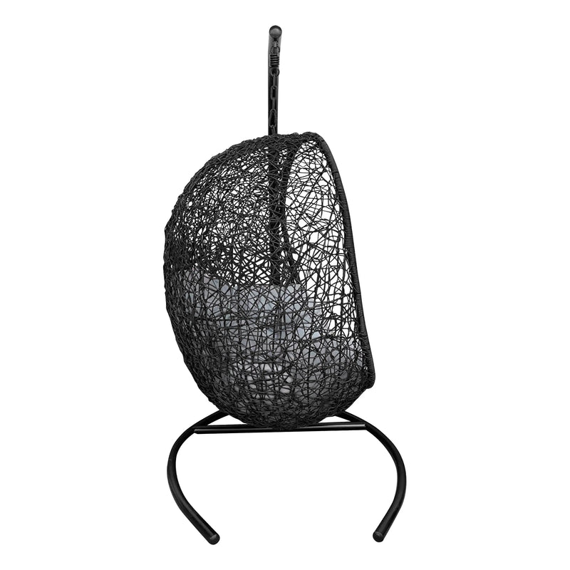 Cargue la imagen en el visor de la galería, Columpio de Rattan para interior o exterior Color Negro HANGING-Y9068 CasaEaster
