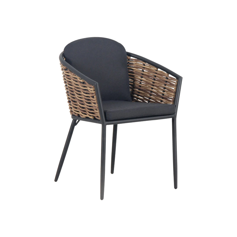 Cargue la imagen en el visor de la galería, Comedor para exterior Glamour 2.1m color carbon + 8 sillas glamour color carbon CasaEaster
