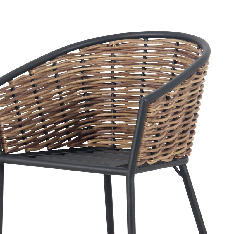 Cargue la imagen en el visor de la galería, Comedor para exterior Glamour 2.1m color carbon + 8 sillas glamour color carbon CasaEaster
