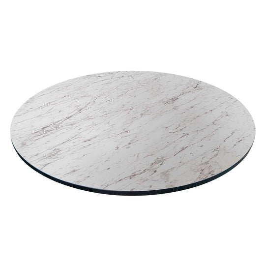 Cubierta de mesa Laminado de Alta Presión HPL Color Blanco Jaspeado-MARMOT-7389-DIA70 CasaEaster