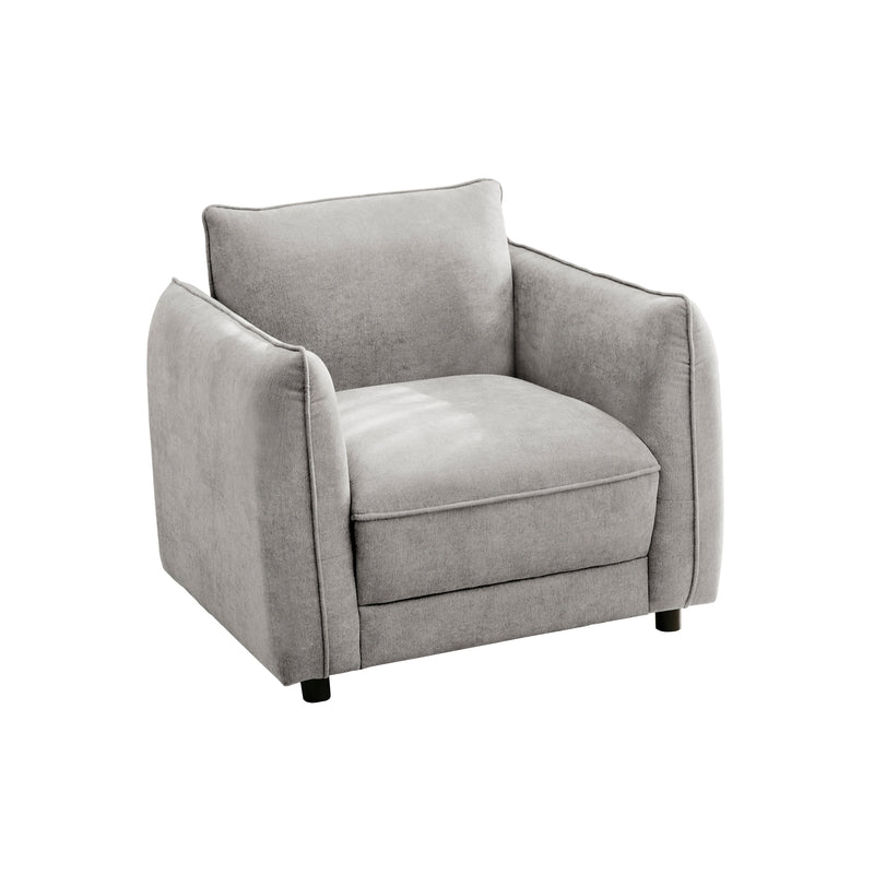 Cargue la imagen en el visor de la galería, Sillón de interior moderno Daat color gris  - 76320
