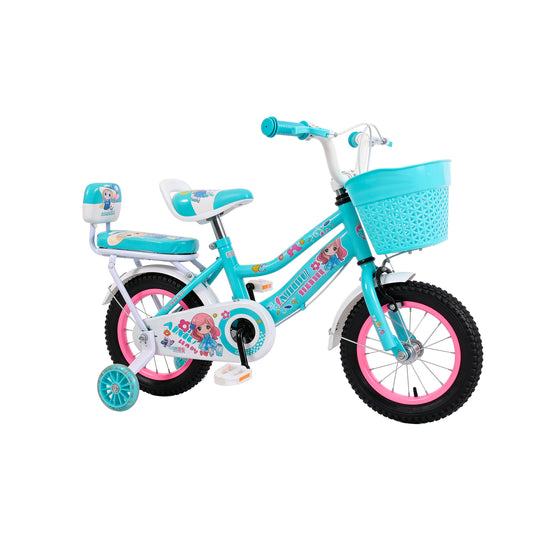 Bicicleta infantil DGZ de 12" Color Verde Agua - 12DGZ-VER