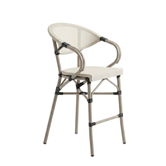 Silla Alta de Textileno para  Exterior e Interior  Color Crema DONIA-T25