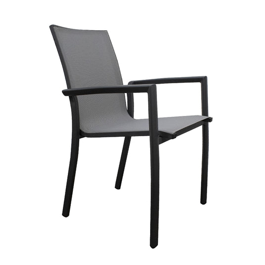 Comedor de Aluminio color Carbon Doume + 8 sillas Koshem color Carbon
