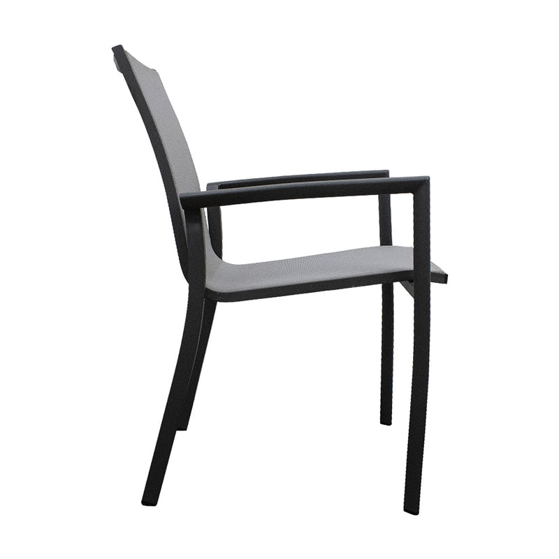 Cargue la imagen en el visor de la galería, Comedor de Aluminio color Carbon Doume + 8 sillas Koshem color carbon
