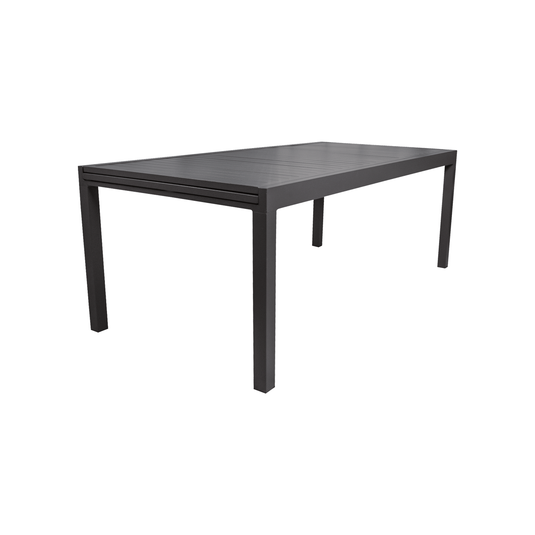 Comedor de Aluminio Doume 2 M carbón / 3.2 M + 8 sillas Koshem color Negro