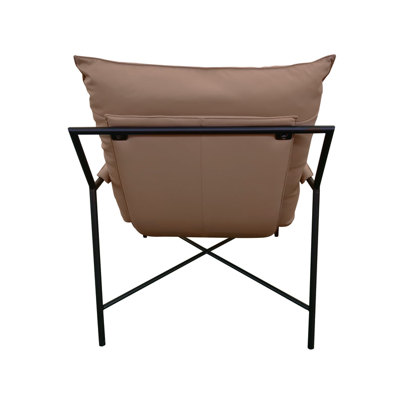 Cargue la imagen en el visor de la galería, Sillón individual EC214 de Interior con PU color café obscuro - EC-214-DKBR

