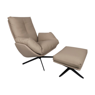 Set EC428 sillón individual con taburete para interior - EC428-BE